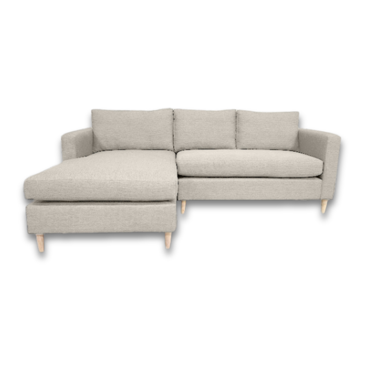 Modern Bella L-Shaped Daybed Couch with customizable fabric and colour options.