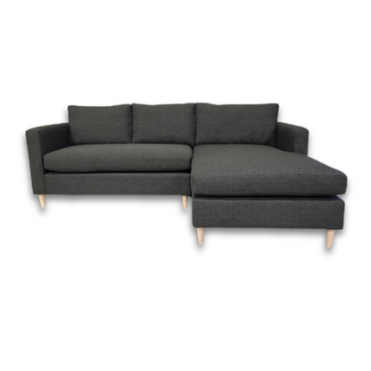 Modern Bella L-Shaped Daybed Couch with customizable fabric and colour options.