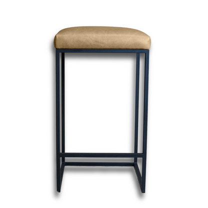 Modern Kalahari Counter Chair featuring a sleek steel frame and comfortable upholstery.