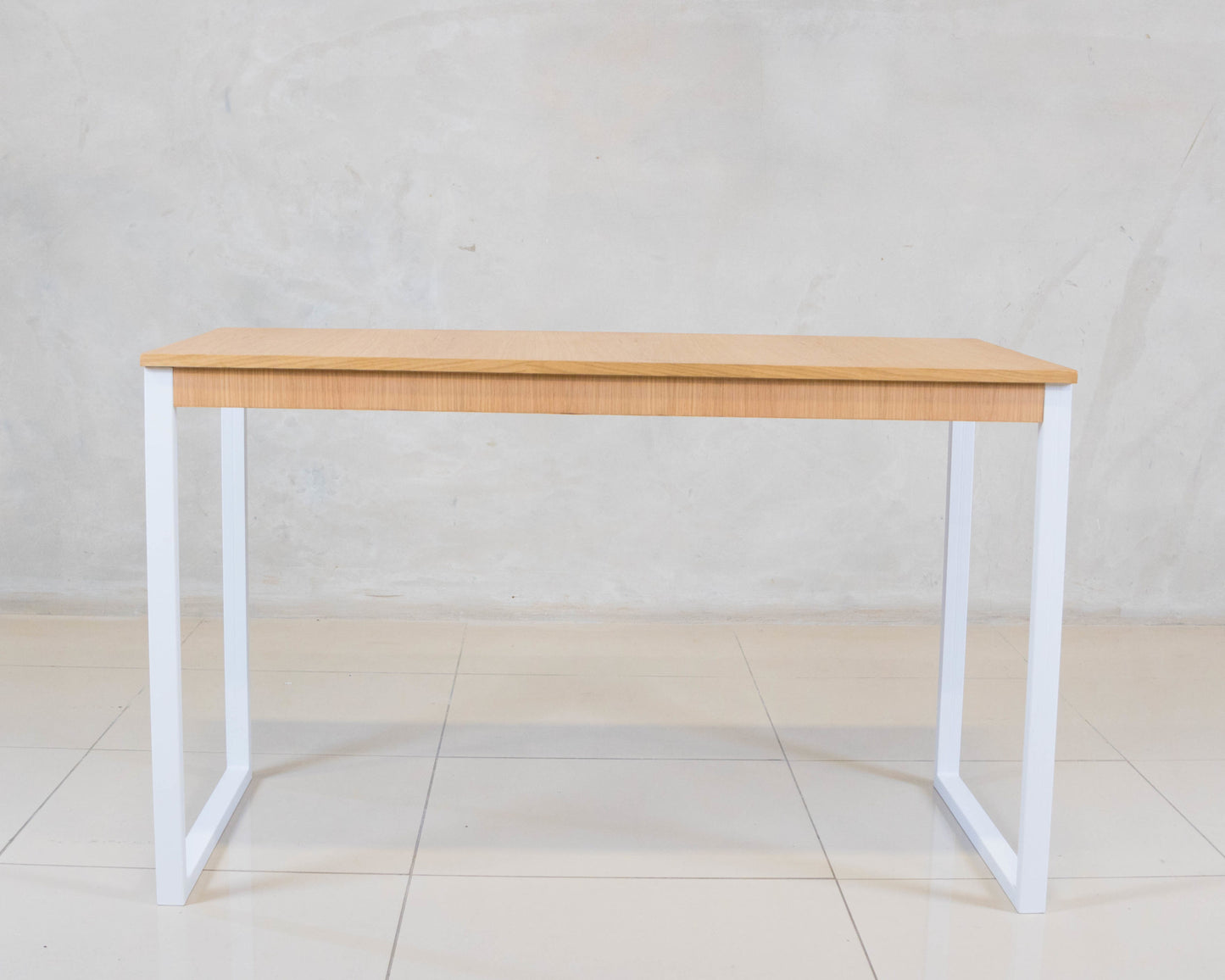 Ivan Desk with steel frame and oak veneer or melamine top, ideal for home office or study use.